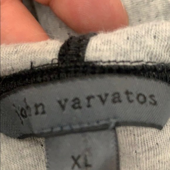 JOHN VARVATOS MEN’S BLACK GRAY HOODIE SHIRT XLARGE - Picture 5 of 6